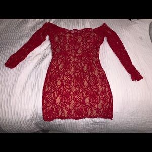 Red Lace Bodycon Dress
